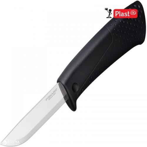 Будівельний ніж Fiskars з точилом в чохлі (156016)
