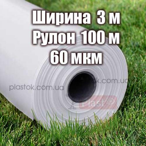 Плівка прозора (вищий сорт) 3м ширина, 100м довжина, 60мкм