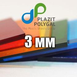 Лист прозорого монолітного полікарбонату 2.05х3.05м (MONOGAL), 3мм