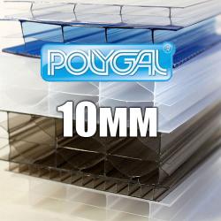 Лист стільникового полікарбонату прозорого (POLYGAL), 10 мм