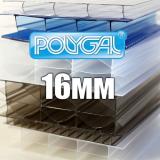 Лист стільникового полікарбонату прозорого (POLYGAL), 16 мм