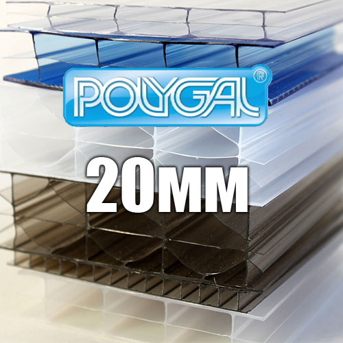 Лист стільникового полікарбонату прозорого (POLYGAL), 20 мм Лист стільникового полікарбонату прозорого (POLYGAL), 20 мм