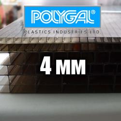 Лист бронзового стільникового полікарбонату 2.1х6м (POLYGAL), 4мм